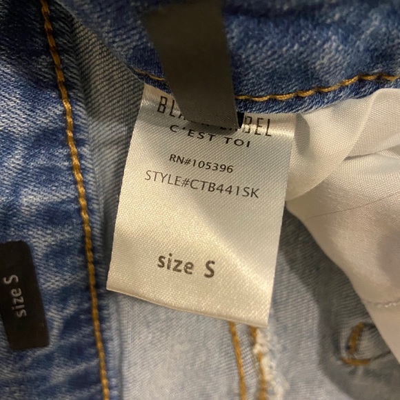 BLACK LABEL Weathered Jean Skirt Button Fly - Picture 2 of 4